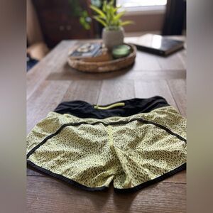 Black and Yellow Women's Lululemon Run Times Short 4” size 8